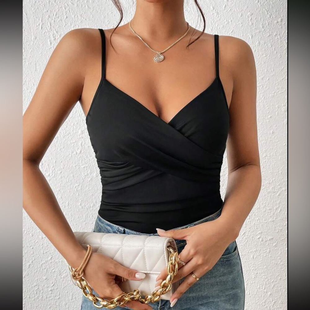Twist front cami bodysuit - Picture 4 of 16